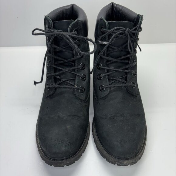 Timberland Womens Premium Black Nubuck 6" Waterproof Boots Sz 7M 8658A Insulated - Picture 3 of 16